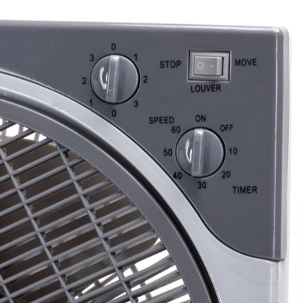 Aigostar - Padlóventilátor 35W/230V átmérő 30 cm fehér/szürke