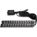 Aigostar - RGB LED fényerőszabályozható autós LED szalagok LED/4,5W/5V + távirányító