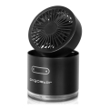 Aigostar - RGB Vezeték nélküli mini asztal ventilátor ködhatással MIST 10W/5V 2000mAh fekete