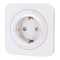 Aigostar - SCHUKO fali aljzat kerettel 250V/16A fehér