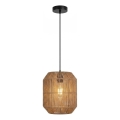 Aigostar - Stílusos függőlámpa kábellel 1xE27/60W/230V, bézs, átmérő 23 cm
