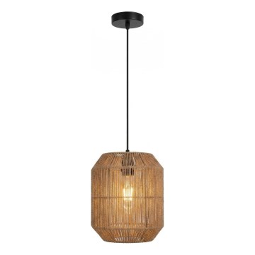 Aigostar - Stílusos függőlámpa kábellel 1xE27/60W/230V, bézs, átmérő 23 cm