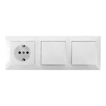 Aigostar - SZETT 2x falikapcsoló aljzattal 1x16A/250V SCHUKO