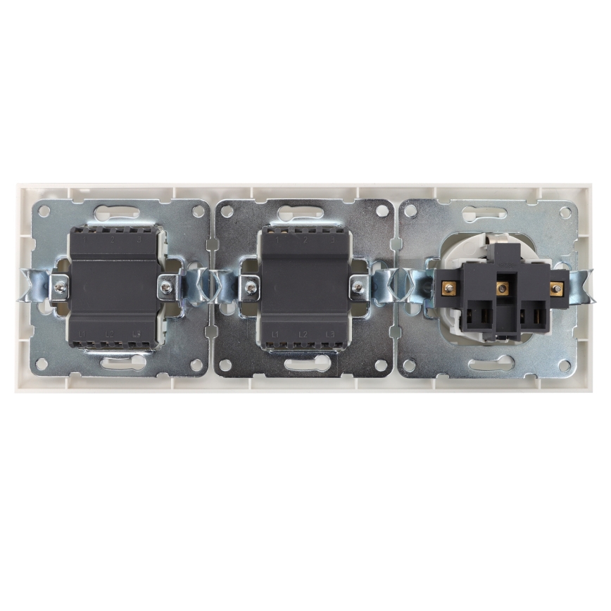 Aigostar - SZETT 2x falikapcsoló aljzattal 1x16A/250V SCHUKO