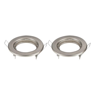 Aigostar - SZETT 2x keret beépíthető GU10 lámpatesthez átm. 8 cm matt króm