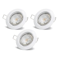 Aigostar - SZETT 3x beépíthető LED lámpatest 1xGU10/4,5W/230V 4000K fehér
