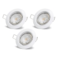 Aigostar - SZETT 3x LED beépíthető lámpatest 1x GU10/4,5W/230V 3000K fehér