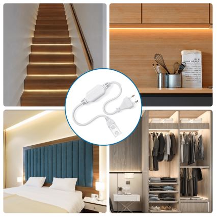 Aigostar - Tápegység LED szalagokhoz, 10 mm, 600W/230V, fehér