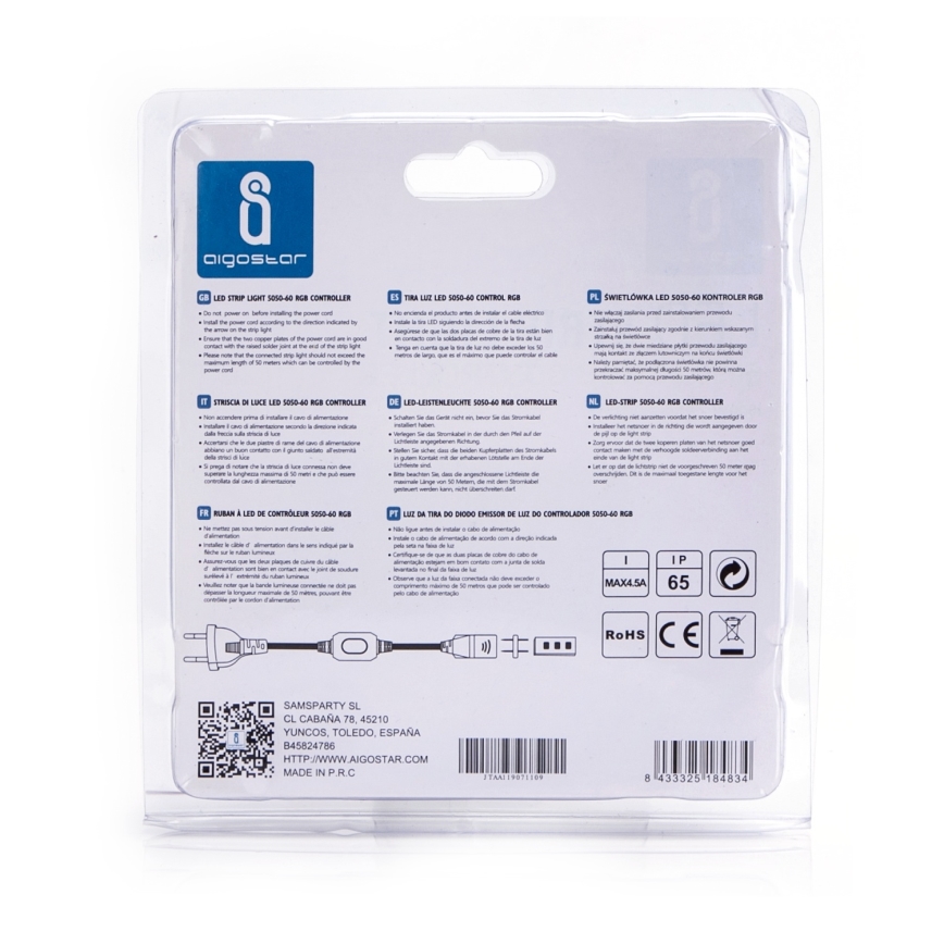 Aigostar - Tápegység LED szalagokhoz 1000W/230V fehér