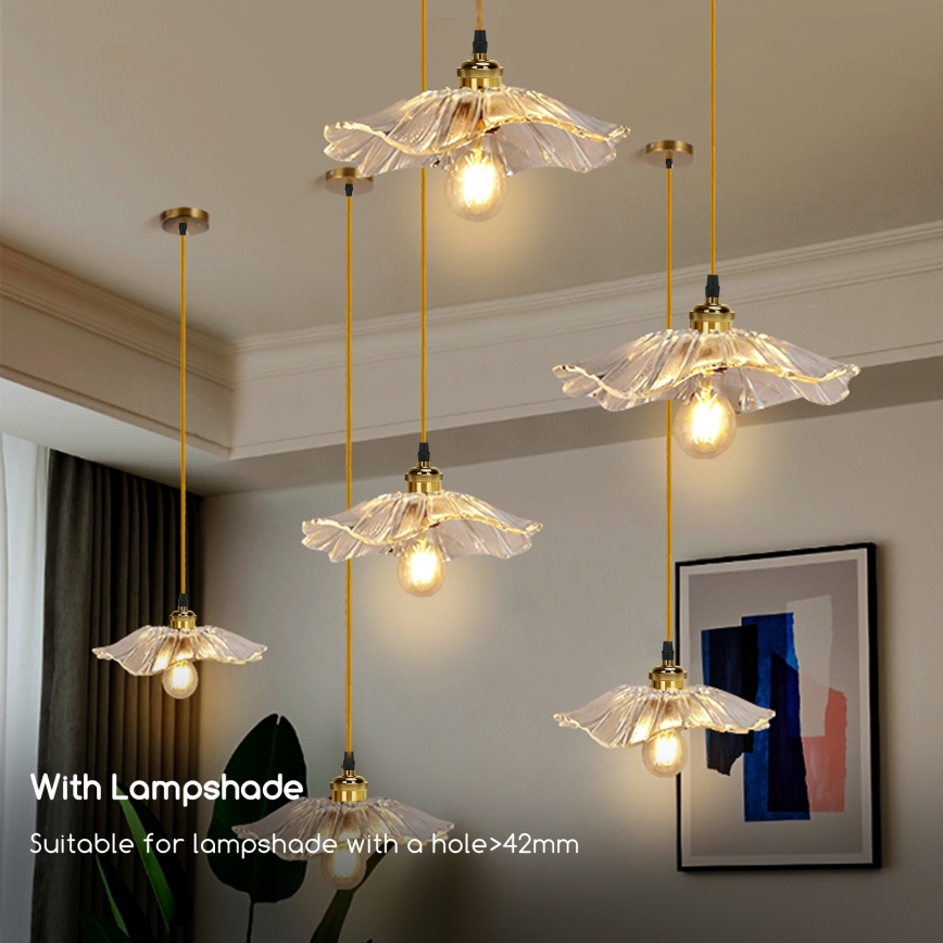 Aigostar - Töltőkábel 1xE27/60W/230V arany