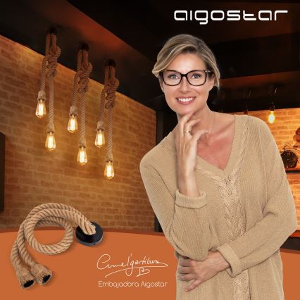 Aigostar - Töltőkábel 2xE27/60W/230V