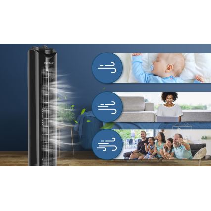 Aigostar - Torony ventilátor 45W/230V fekete