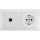Aigostar - TV- és SCHUKO 230V aljzat kerettel, fehér