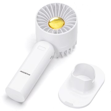Aigostar - Újratölthető zsebventilátor 4W/5V 500mAh USB fehér