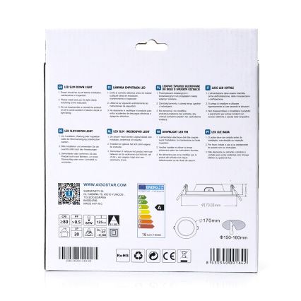 Aigostar - ULTRATHIN süllyesztett LED lámpatest 16W/230V 4000K fehér