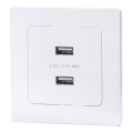 Aigostar - USB töltőaljzat kerettel 2x USB-A fehér
