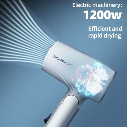 Aigostar - Utazó hajszárító 1200W/230V ezüst