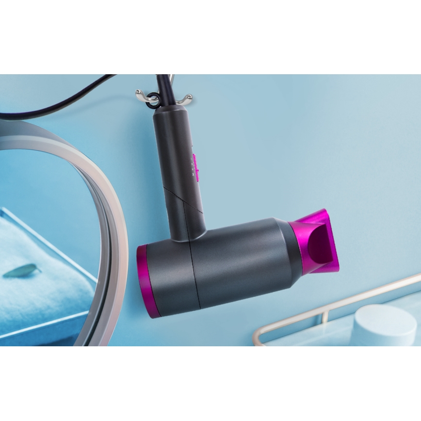 Aigostar - Utazó hajszárító 1800W/230V lila/fekete