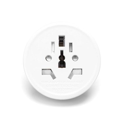 Aigostar - Utazóadapter EU-csatlakozóhoz, fehér