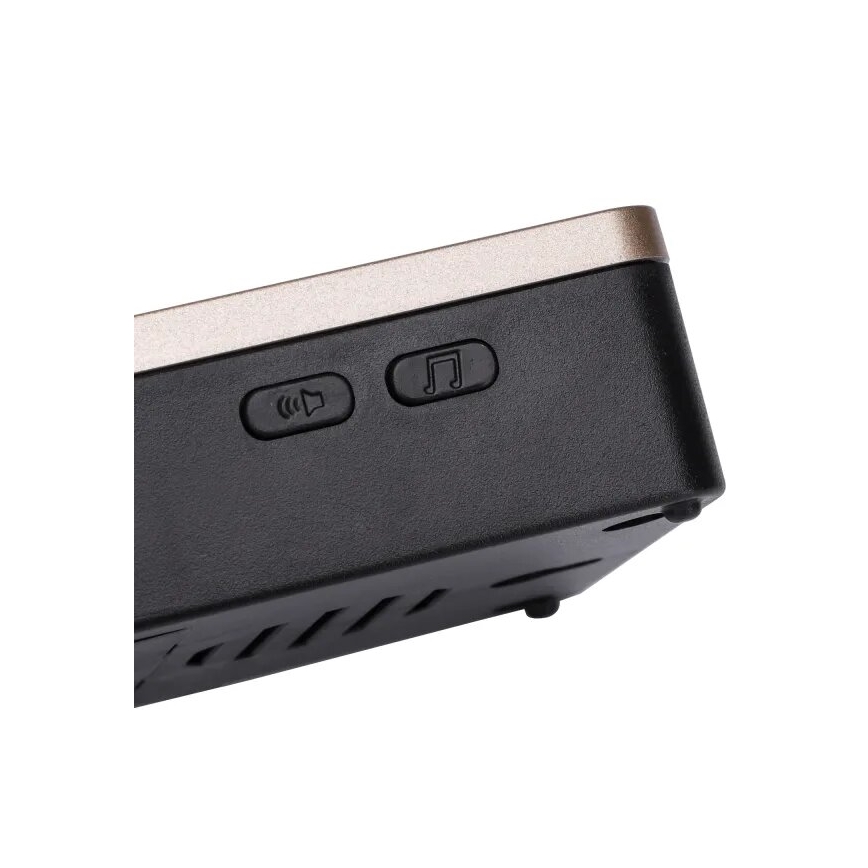 Aigostar - Vezeték nélküli csengő 3xAA/12V IP44 fekete/réz