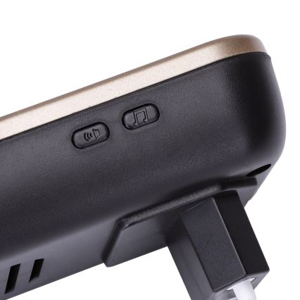 Aigostar - Vezeték nélküli, konnektorba dugható csengő 230V/12V, IP44, fekete