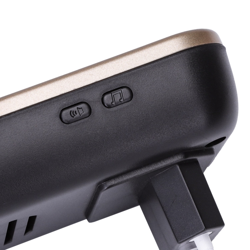 Aigostar - Vezeték nélküli, konnektorba dugható csengő 230V/12V, IP44, fekete