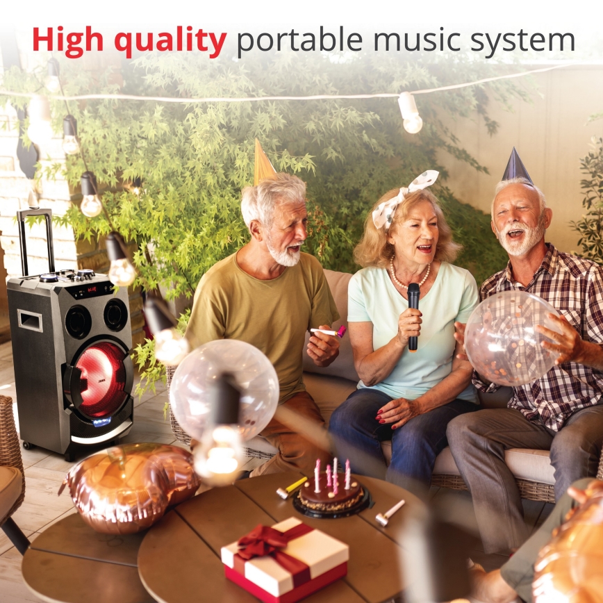 AKAI ABTS-112 - Vezeték nélküli hangszóró 300W/230V 7000 mAh + távirányító