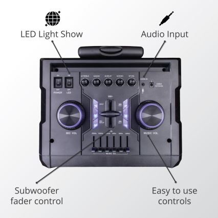 AKAI ABTS-112 - Vezeték nélküli hangszóró 300W/230V 7000 mAh + távirányító