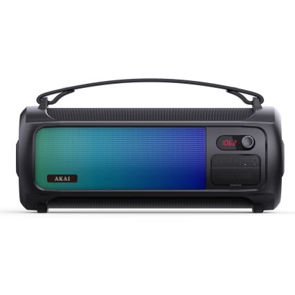 AKAI ABTS-35 - Vezeték nélküli hangszóró RGB világítással 10W/3000 mAh