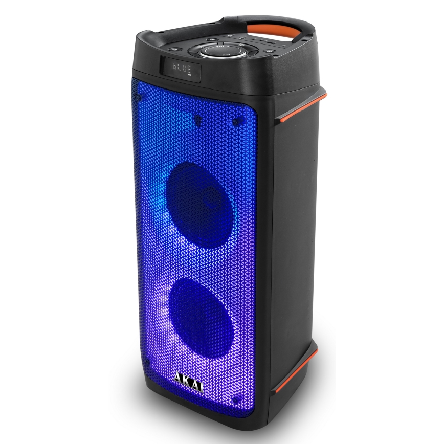 AKAI PARTY BOX 810 - Vezeték nélküli hangszóró 65 W/230 V, 5000 mAh akkumulátor, távirányítóval