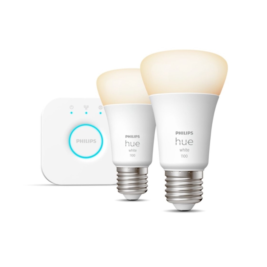 Alapkészlet Philips Hue WHITE 2xE27/9,5W 2700K + Hue bridge