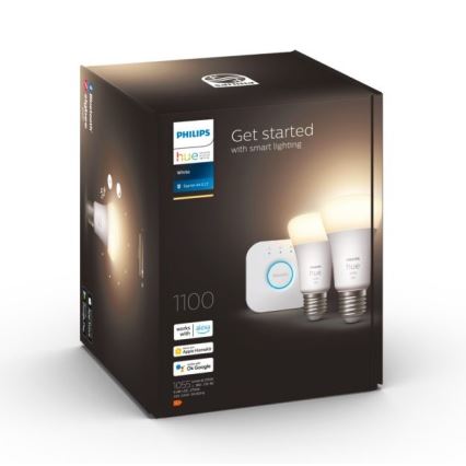 Alapkészlet Philips Hue WHITE 2xE27/9,5W 2700K + Hue bridge
