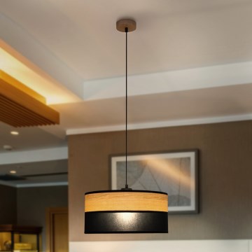 ALBA kábeles csillár 1x E27/15W/230V, átmérő 45 cm, fekete/barna