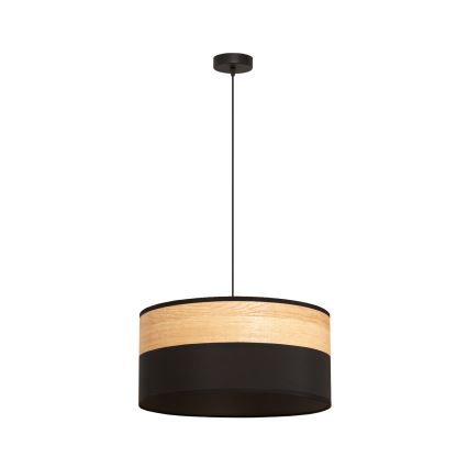 ALBA kábeles függeszték 1xE27/15W/230V, átmérő 45 cm, fekete/barna