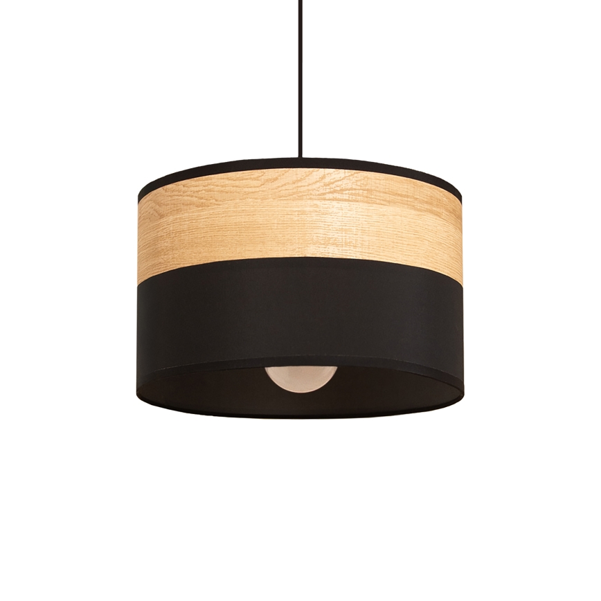 ALBA kábeles függőlámpa, 1xE27/15W/230V, átm. 25 cm, fekete/barna