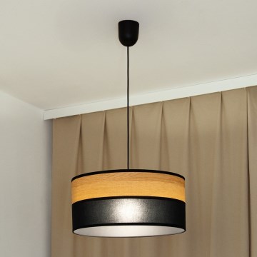 ALBA kábelre szerelt csillár 1xE27/15W/230V, átm. 45 cm, fekete/barna