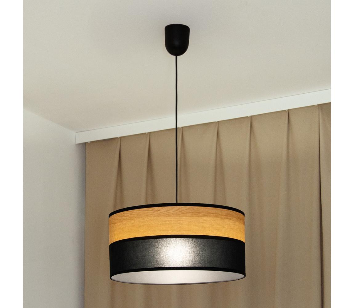 ALBA kábelre szerelt csillár 1xE27/15W/230V, átm. 45 cm, fekete/barna W