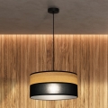 ALBA zsinóros függeszték 1xE27/15W/230V, átm. 40 cm, fekete/barna