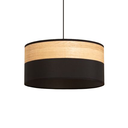ALBA zsinóros függeszték 1xE27/15W/230V, átm. 40 cm, fekete/barna