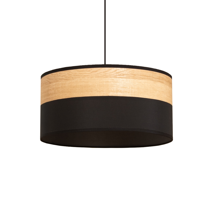 ALBA zsinóros függeszték 1xE27/15W/230V, átm. 40 cm, fekete/barna