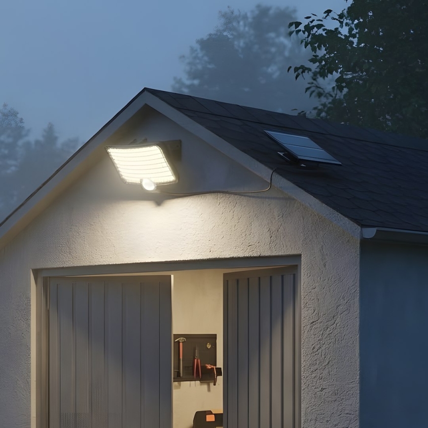 ALEX napelemes LED-reflektor mozgásérzékelővel, 5,5 W, 3,7 V, 1200 mAh, IP44