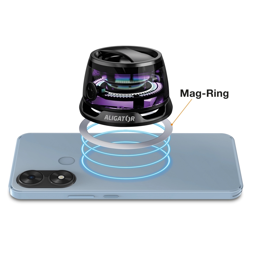 Aligator ABSMB01 - Mágneses hangszóró a MagSafe Mini Beat 400 mAh-hez, fekete