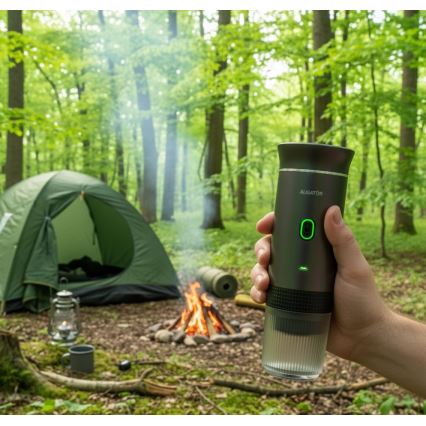 Aligator ACM002 - PortaCaffé hordozható, újratölthető 3 az 1-ben kávéfőző, 72W/7500 mAh, szürke