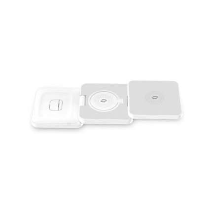 Aligator AMS09WT - Vezeték nélküli MagSafe 3 az 1-ben töltőállomás 15W fehér