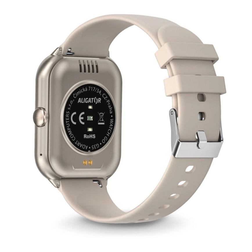 Aligator AW10SR - Okosóra Watch GO 220 mAh IP67 krémszínű