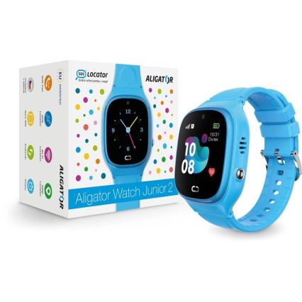 Aligator AW11BE - Okosóra Watch Junior 2 450 mAh IP67 Wi-Fi kék