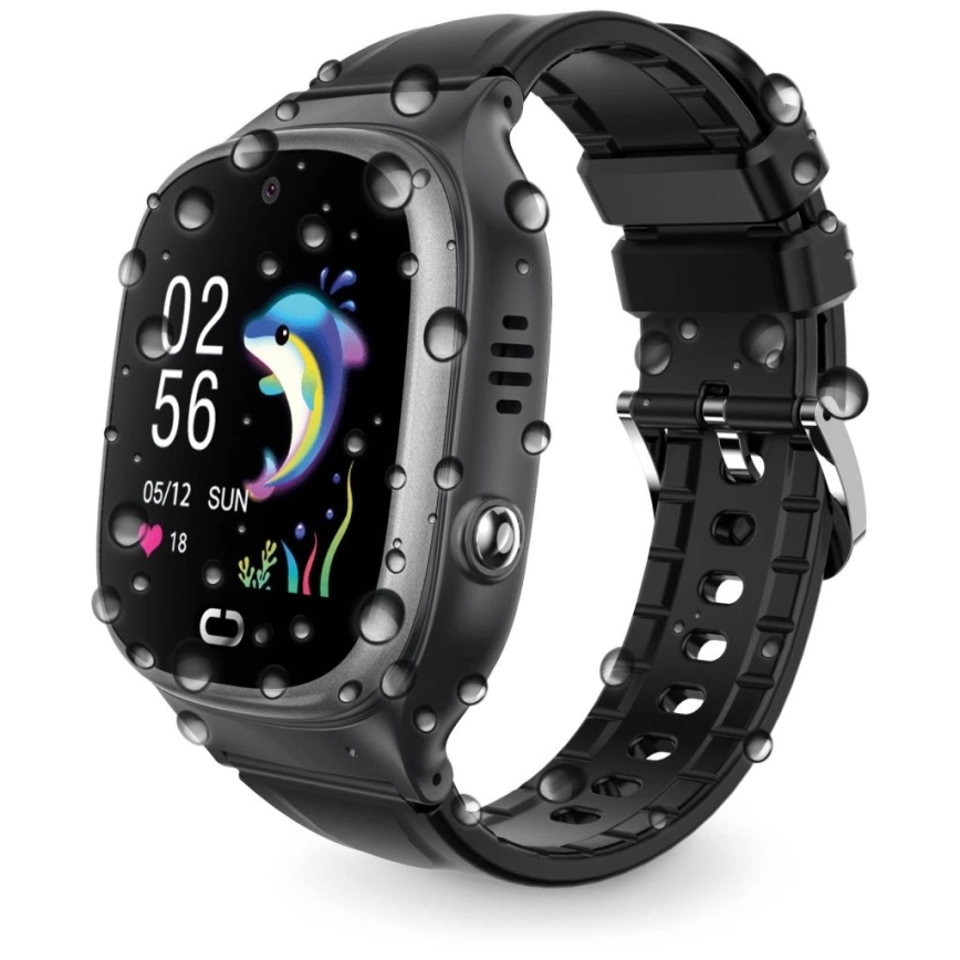 Aligator AW11BK - Watch Junior 2 okosóra 450 mAh IP67 Wi‑Fi fekete