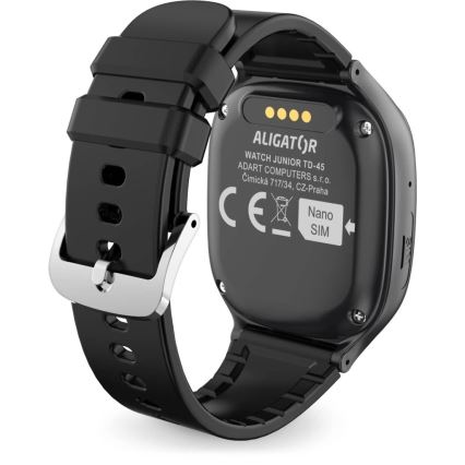 Aligator AW11BK - Watch Junior 2 okosóra 450 mAh IP67 Wi‑Fi fekete