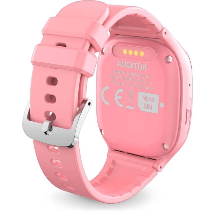 Aligator AW11PK - Watch Junior 2 okosóra, 450 mAh, IP67, Wi‑Fi, rózsaszín