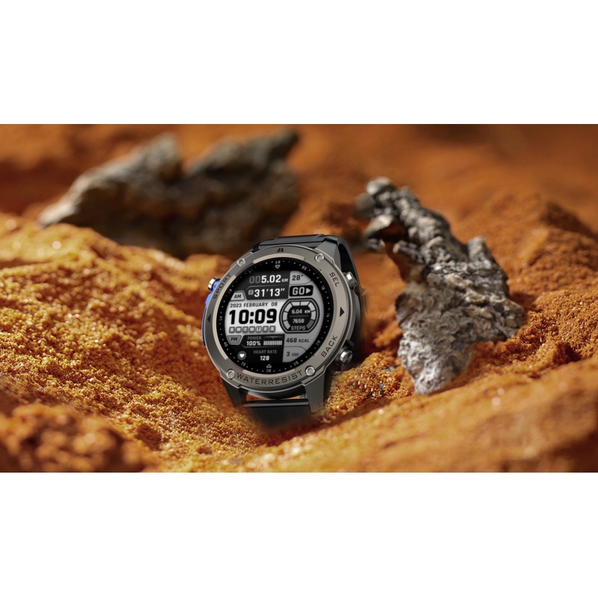 Aligator AW12BK - okosóra Watch GPS 500 mAh IP69K fekete
